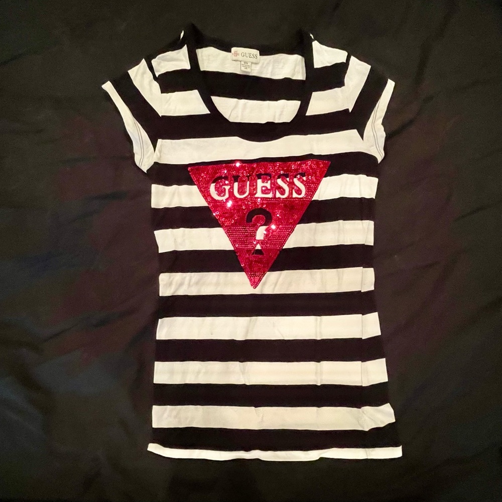 Guess Sequin Logo T-Shirt